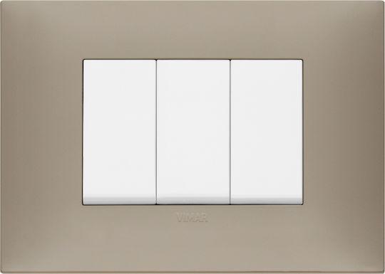 Vimar Elemente Schalterrahmen Horizontale Montage in Beige Farbe 09673.12