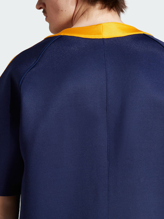 Adicolor Classics+ Tricou pentru bărbați cu mâneci scurte cu butoane Albastru marin
