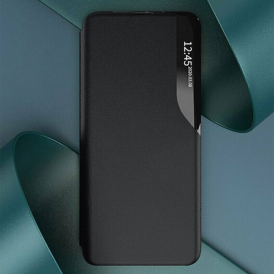 Techsuit eFold Buchen Sie Synthetisches Leder Schwarz (Galaxy A71)