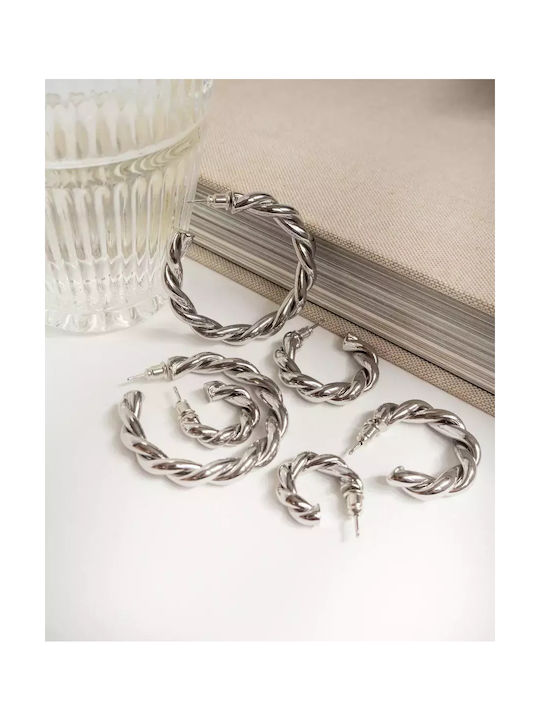 Women's Stainless Steel Earrings Braid Earrings 30mm - JWLS® - JWLS®