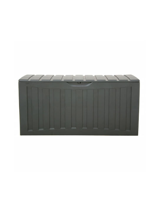 vidaXL Außenlagerbox aus Polypropylen 340Es Schwarz L118xB53xH57cm