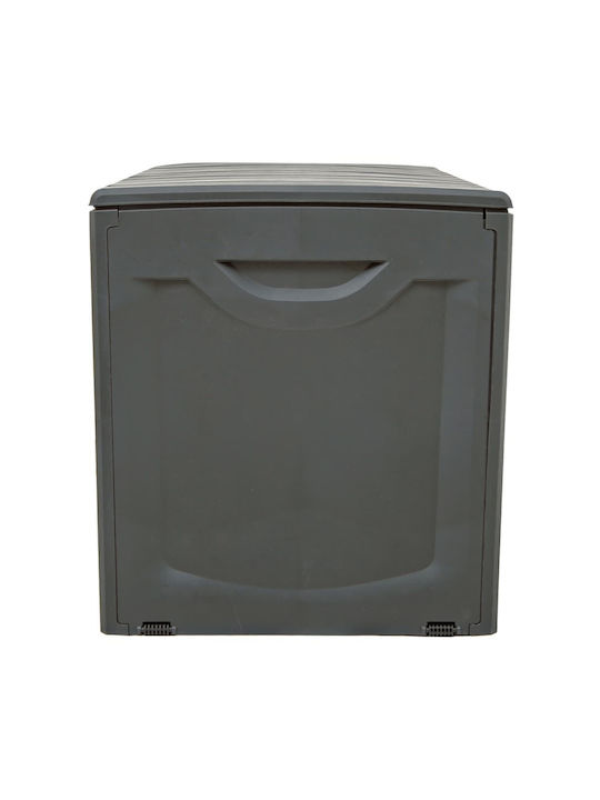 vidaXL Außenlagerbox aus Polypropylen 340Es Schwarz L118xB53xH57cm