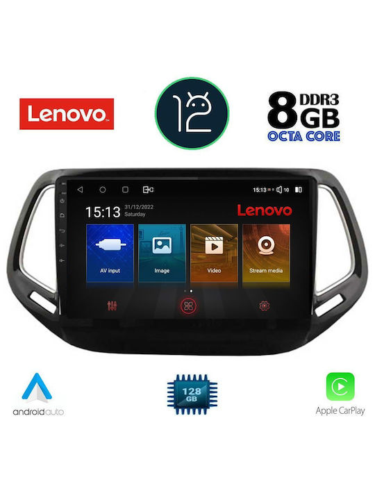 Lenovo Ηχοσύστημα Αυτοκινήτου για Jeep Compass (Bluetooth/USB/WiFi/GPS) με Οθόνη Αφής 10.1"