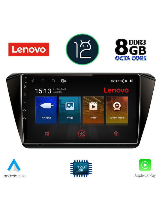 Lenovo Sistem Audio Auto pentru Skoda Superb 2015> (Bluetooth/USB/WiFi/GPS/Apple-Carplay) cu Ecran Tactil 10.1"