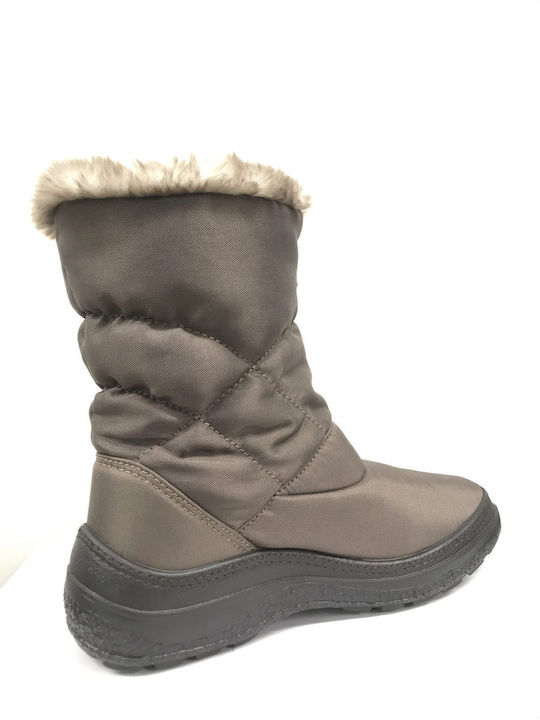 Women's Snow Boots with Fur Brown