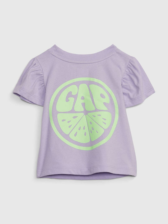 GAP Kids Blouse Short Sleeve Lilac