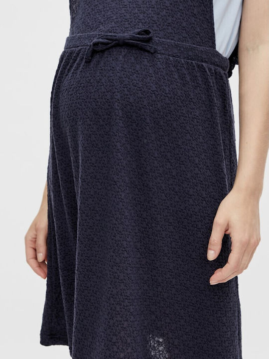 Summer Maternity Dress with Spaghetti Strap Navy Blue