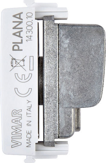 Vimar TV-, Satelliten- und Radiobuchse Antenne in Weiß Farbe 16310.10.B
