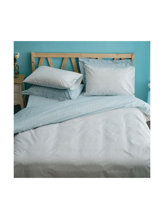 Charalambidis Textiles Mosaic Pillowcase Set Turquoise 50x70cm.