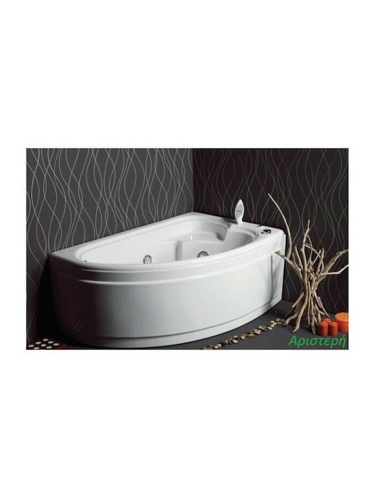 Sanitec Claudia Acrylic Left Corner Bathtub 150x95cm