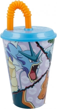 Stor Pokemon - Distorsion Ποτήρι Νερού από Πλαστικό με Καλαμάκι 430ml