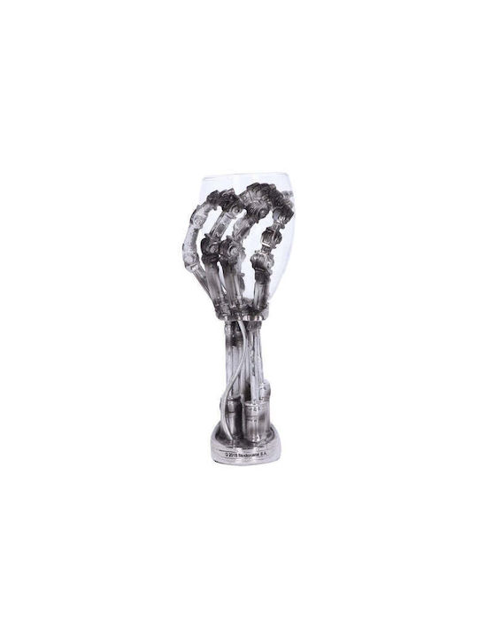 Nemesis Now Terminator 2 Goblet Hand Glass Beer, μπίρας made of Plastic in Gray Color