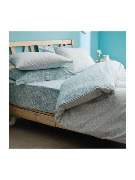 Charalambidis Textiles Duvet Cover Single 160x240 Mosaic Turquoise