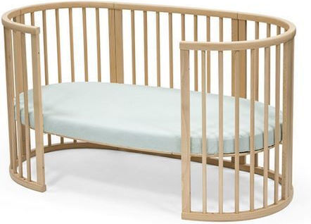 Stokke Sleepi Bed V3 Baby Sheet Cradle Cotton Dots Sage Light Blue 70x136cm