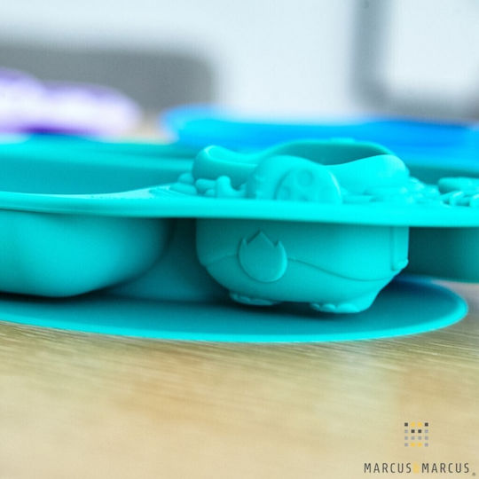 Marcus & Marcus Baby Food Plate Ollie made of Silicone Green