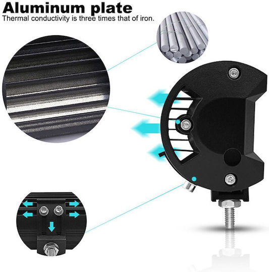 Factory Waterproof Headlights Car in Bar Shape LED 12V 120W 16.5cm with White Lighting 1pcs