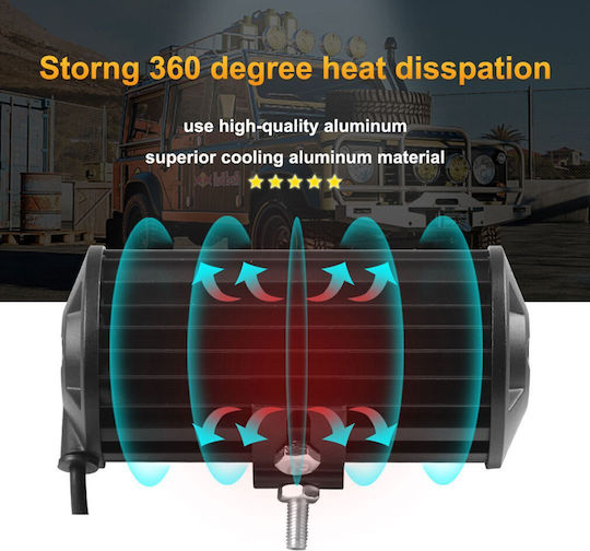 Factory Waterproof Headlights Car in Bar Shape LED 12V 120W 16.5cm with White Lighting 1pcs