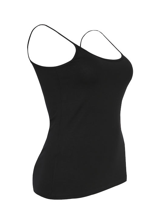 Women's Summer Blouse with Straps Black