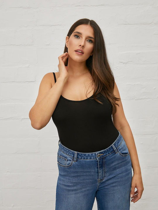 Women's Summer Blouse with Straps Black