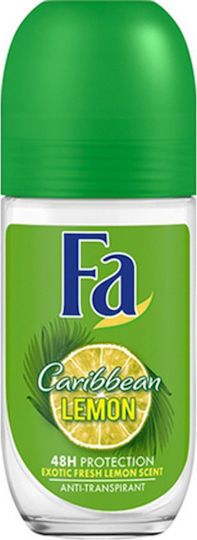 Fa Caribbean Lemon Αποσμητικό 48h σε Roll-On 50ml