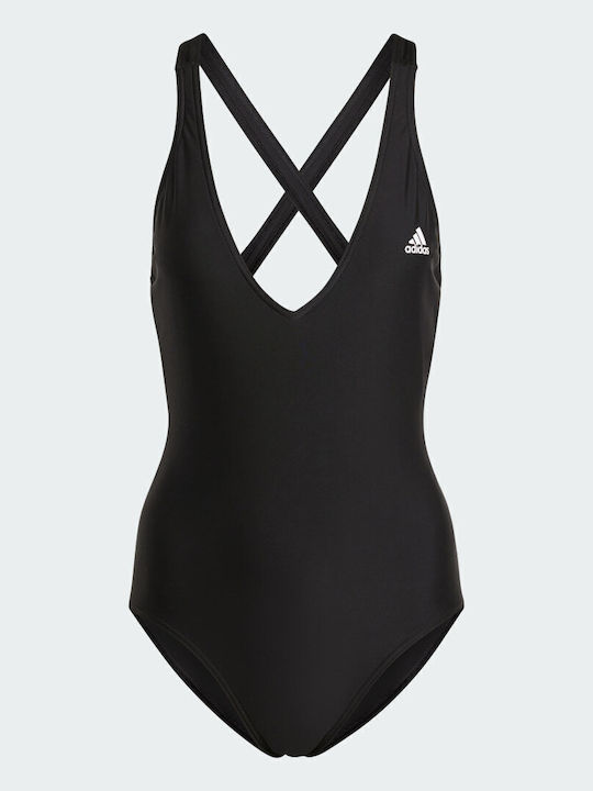 3-Stripes Αθλητικό Ολόσωμο Μαγιό Μαύρο