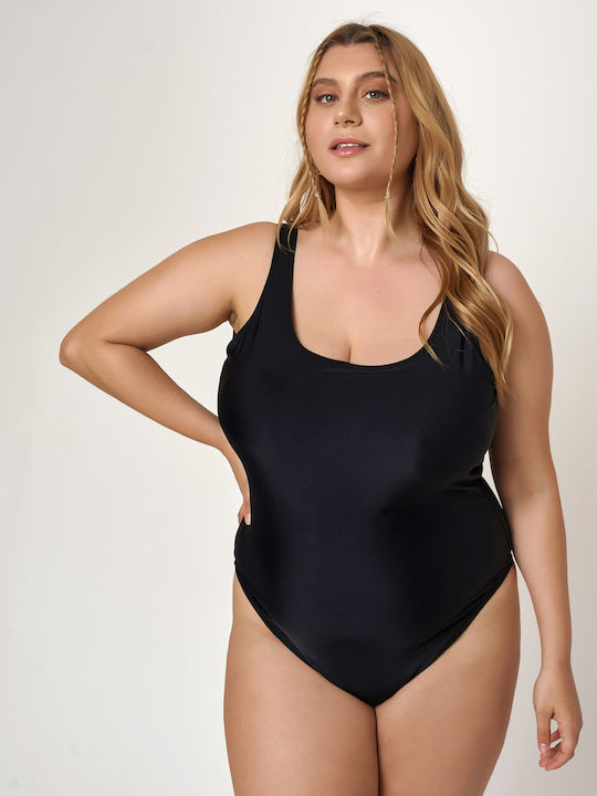 Plus Size - One Piece Swimsuit Rea Black