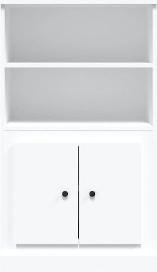 Dulap de Sufragerie cu Montare pe Podea din Placă Aglomerată Albă 60x35.5x103.5 cm