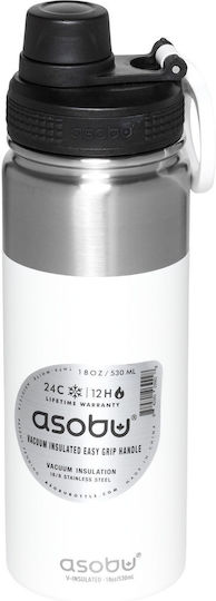 Asobu Alpine Flask Μπουκάλι Θερμός Ανοξείδωτο BPA Free 530ml White