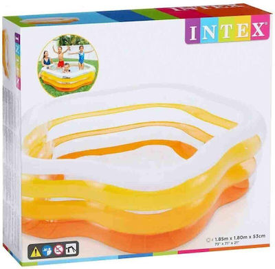 Intex Kinder Pool Aufblasbar Orange 185x180x53cm Orange