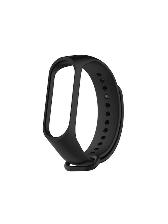 Techsuit Watchband W013 Λουράκι Σιλικόνης με Pin Μαύρο (Mi Smart Band 5/Mi Smart Band 6)