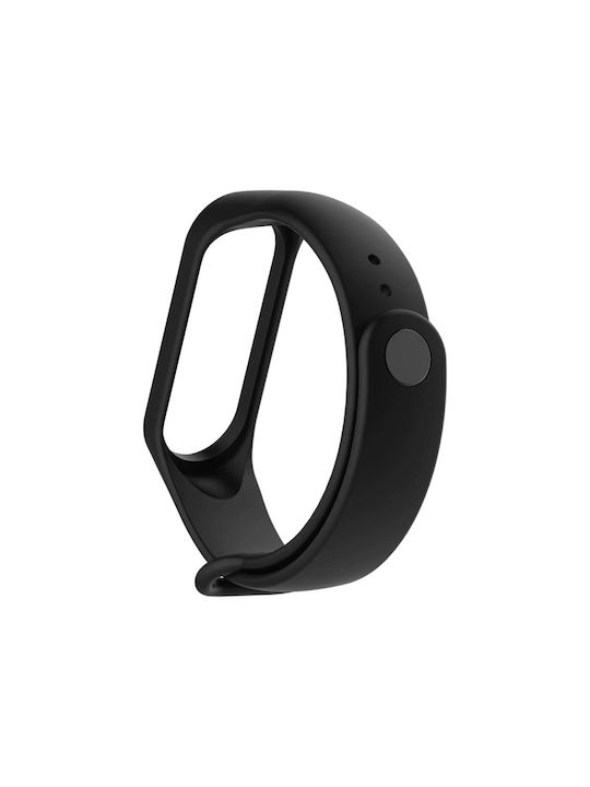 Techsuit Watchband W013 Strap Silicone with Pin Black (Xiaomi Mi Band 5 / 5 NFC / 6 / 6 NFC / Amazfit Band 5) KF238572