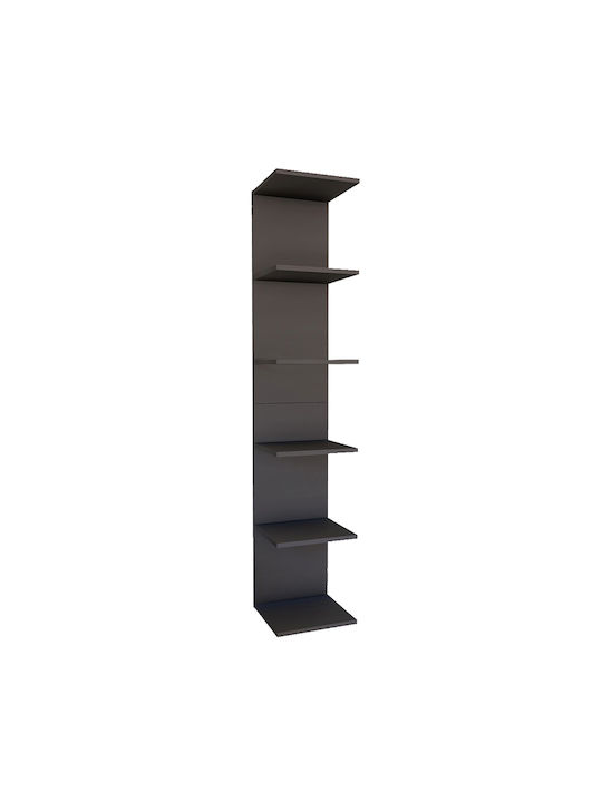 Bookcase Ogden Charcoal 34.5x30x180cm