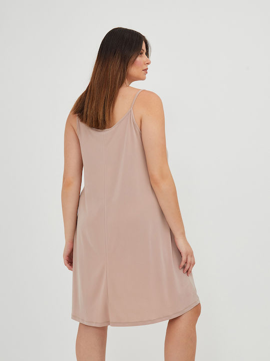 Rochii De Vară Pentru Femei Mini Rochie Bej 0000.7511.B.NETTO-BEIGE