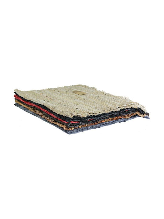 Viosarp 29427 Rug Rectangular Leather with Fringes Beige