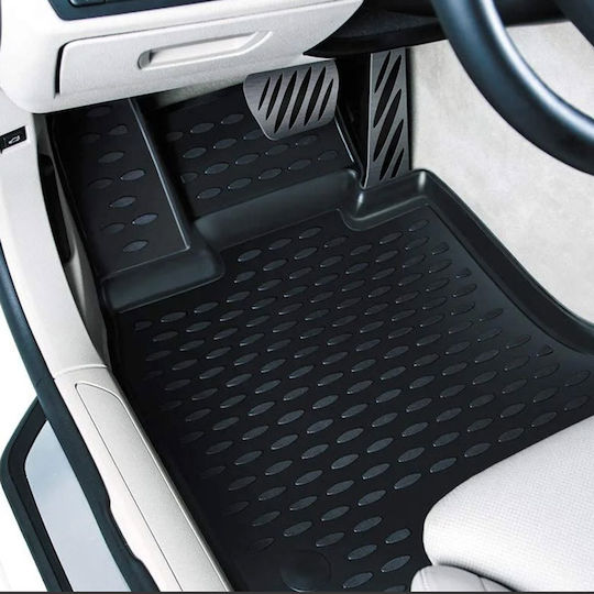 Novline Set of Front and Rear Mats 4pcs Tray Type for Renault Twingo 2014+ Black