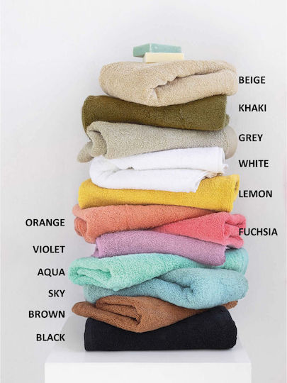 Palamaiki Σετ Πετσέτες Μπάνιου 3τμχ Roke Khaki Βάρους 600gr/m²