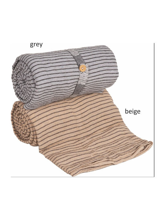 Kipper Matcho Ριχτάρι Διθέσιου Καναπέ 180x250εκ. Grey