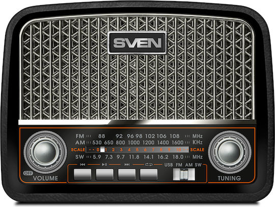 Sven SRP-555 Tragbares Radio mit USB Schwarz