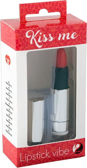 You2Toys Kiss Me Lipstick Vibrator 8.7cm Silver/Red/Black