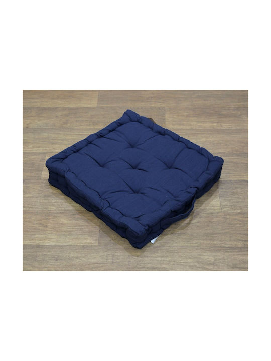 Viopros Floor Pillow 581 from 100% Cotton 25 Blue royal blue 40x40cm.