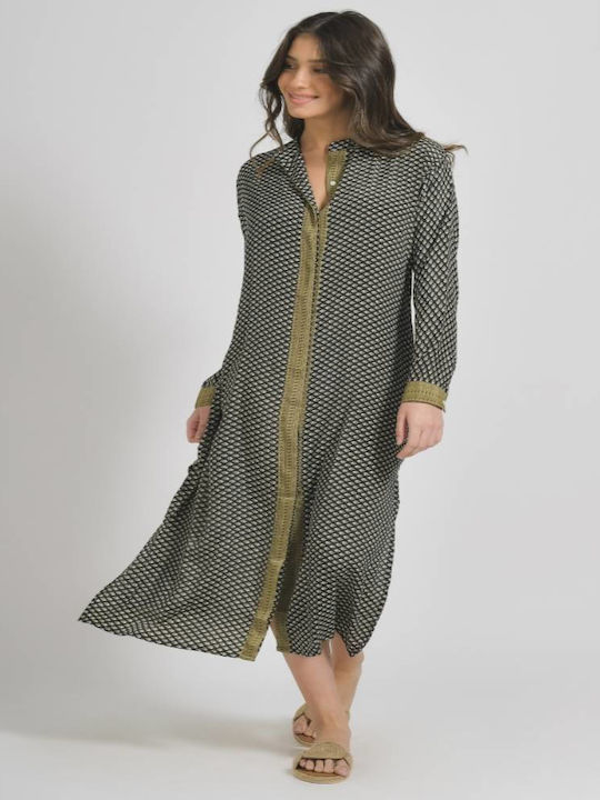 Ble Resort Collection Καφτάνι Παραλίας Μαύρο Ble Resort Collection Καφτάνι Παραλίας Μαύρο