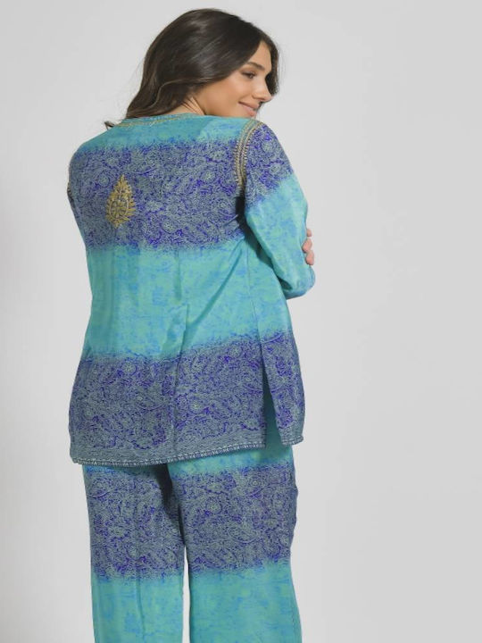 Ble Resort Collection Women's Maxi Caftan Beachwear Green