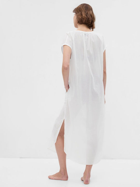 GAP Γυναικείο Μακρύ Φόρεμα Παραλίας Λευκό
