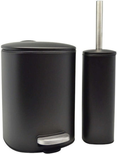 Ankor Inox Bathroom Basket Soft Close 5lt Black