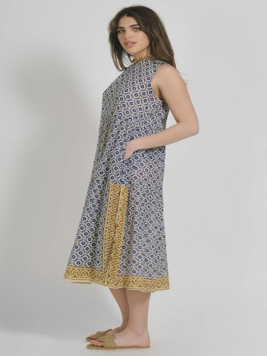 Ble Resort Collection Summer Midi Dress Blue