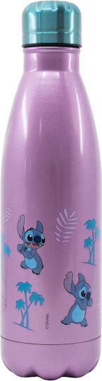 Stor Kids Water Bottle Lilo & Stitch Stainless Steel with Straw Purple 780ml