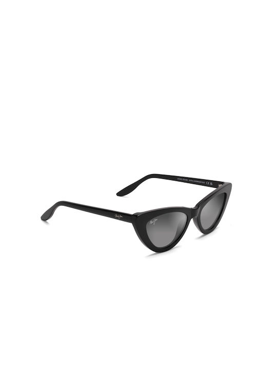 Maui Jim Lychee Femei Ochelari de soare cu Negru Din plastic Rame și Gri Polarizate Lentilă DSB891-02A