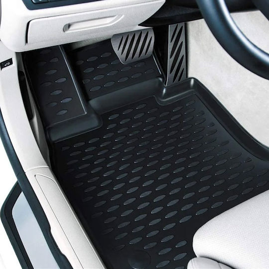 Novline Set of Front and Rear Mats 4pcs Tray Type for Peugeot 3008 2017+ Black