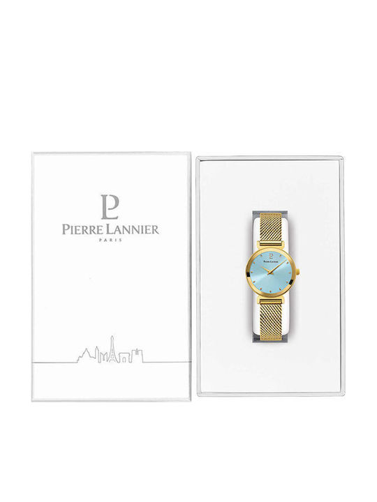 Pierre Lannier Γυναικείο Ρολόι 28mm Μπαταρίας με Χρυσό Μεταλλικό Μπρασελέ