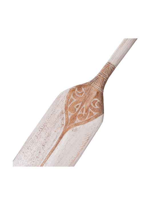 HomeMarkt Decorațiune Suspendată Lucrată Manual Albă Din Lemn 16.5x16.5cm
